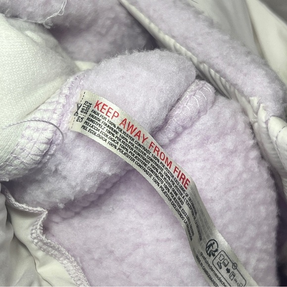 FP Movement Hit the Slopes Overalls Snow Bibs Purple White Sz M - Picture 15 of 15